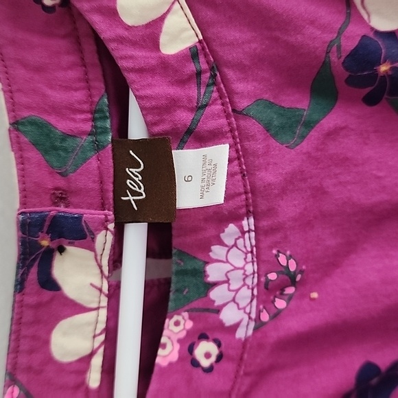 Tea Collection floral purple dress size 6 - Picture 3 of 5